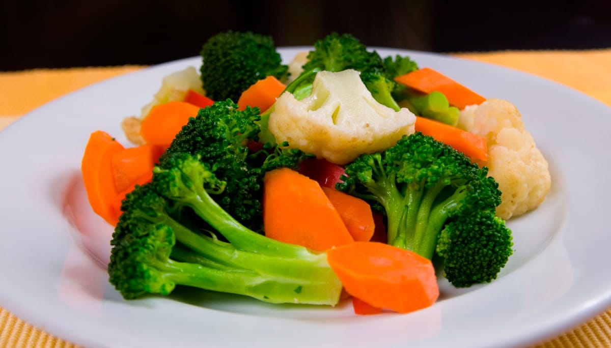 Dieta equilibrada para adelgazar: Vegetales frescos al vapor